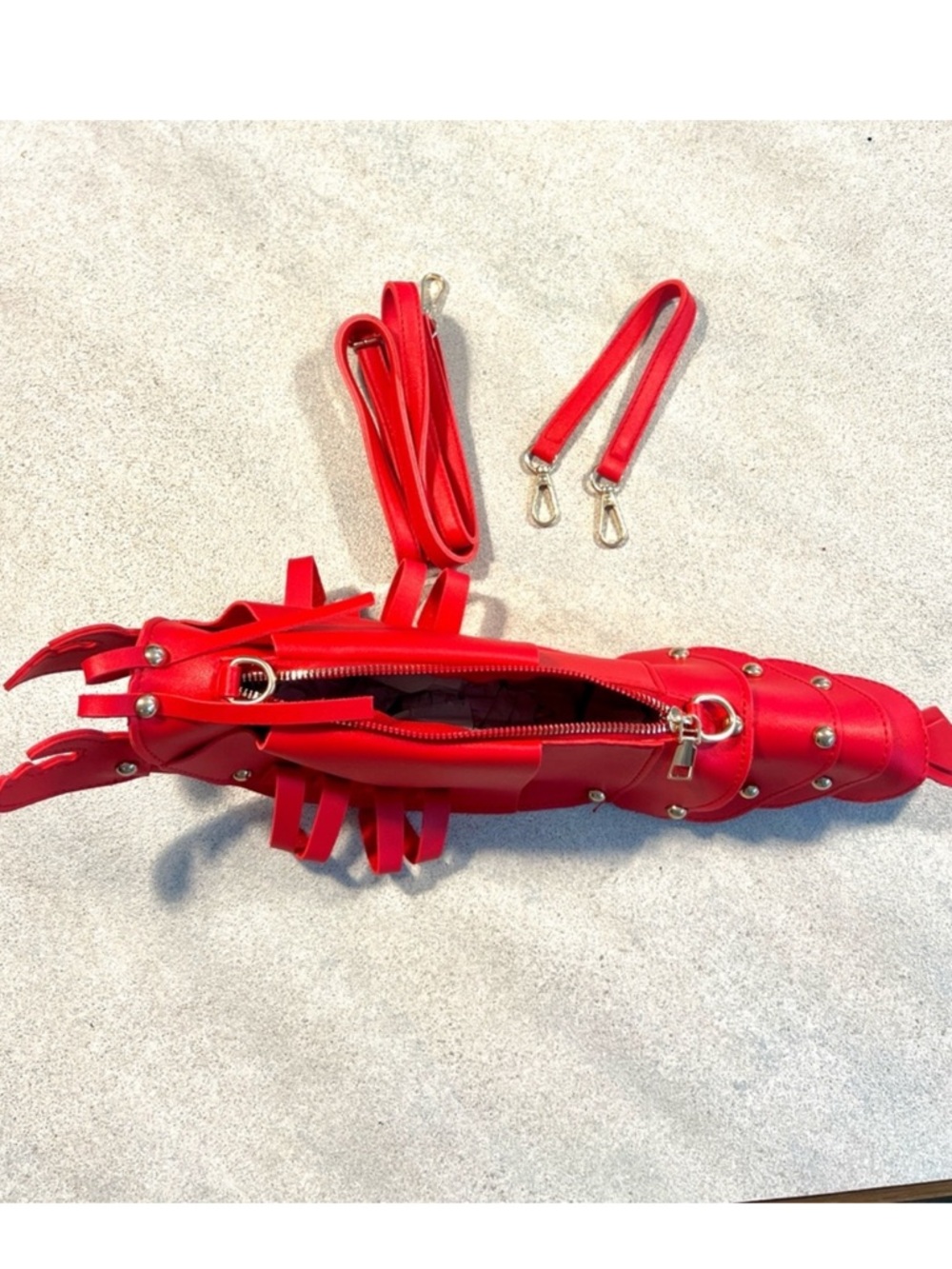 Boutique Red Lobster Statement Bag Coastal Chic Crossbody Purse - Picture 14 of 16